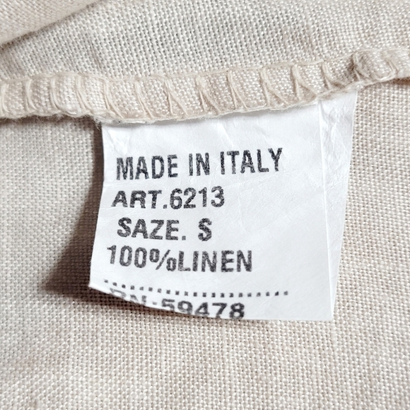 Alessia Pacini 100% Linen Open Front Cardigan Made in Italy (S) - Picture 5 of 6
